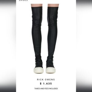 Rick Owens DRKSHDW BLACK WAX/MILK/MILK Boots